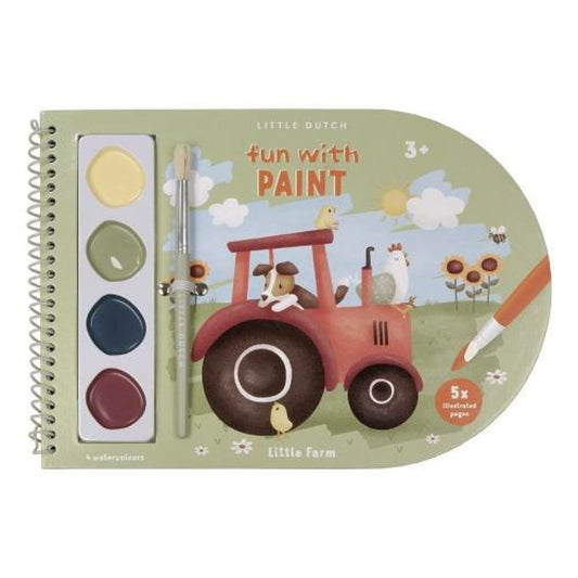 Livro de Pintura C/ Aguarelas Little Farm - Little Dutch