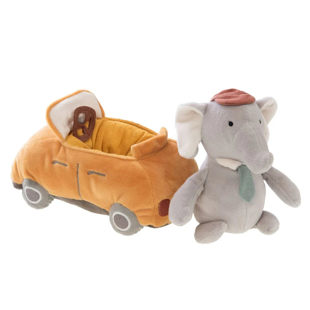 Peluche Elefante Arthur no Carro - Amadeus Les Petites