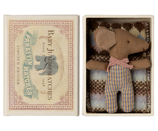 Sleepy Wakey Baby Mouse In Matchbox Rosa - Maileg