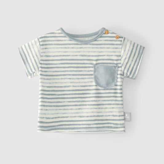 T-shirt riscas com bolso - Snug