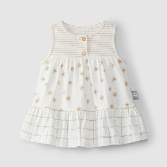 Vestido quadricula e flores - Snug