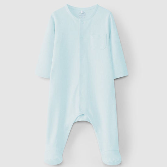 Babygrow sem gola risca fina - Laranjinha