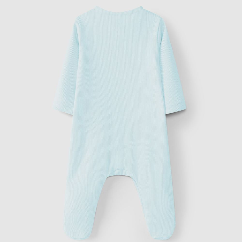 Babygrow sem gola risca fina - Laranjinha