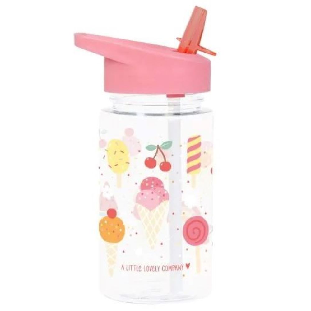 Plastic bottle with straw 450ml - A Little Lovely Company 