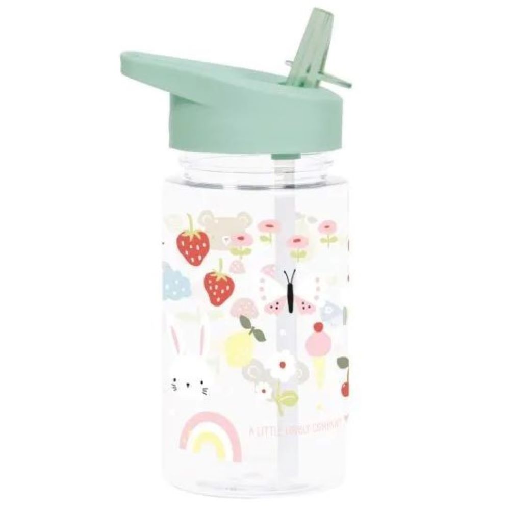 Plastic bottle with straw 450ml - A Little Lovely Company 