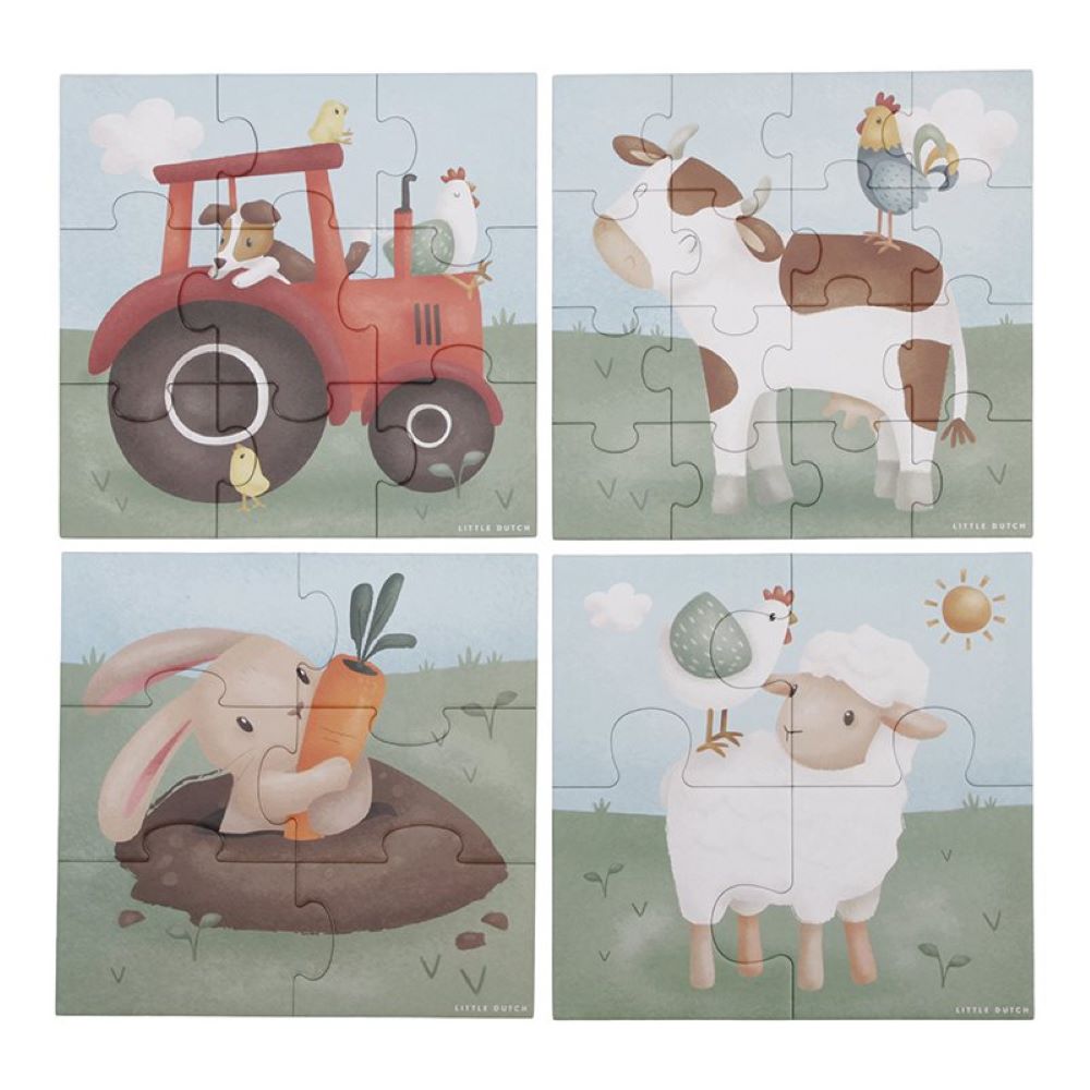 Puzzle Evolutivo 4-em-1 Little Farm - Little Dutch