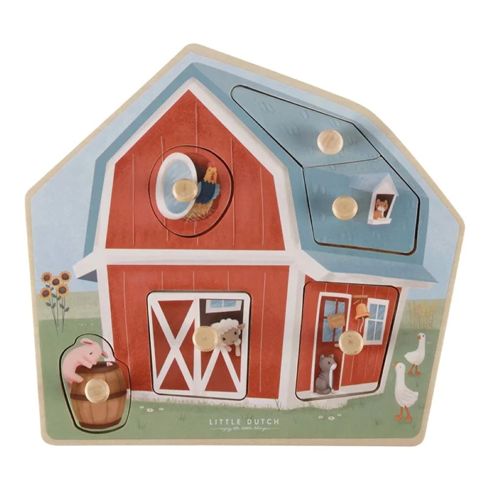 Puzzle de Madeira Little Farm FSC - Little Dutch