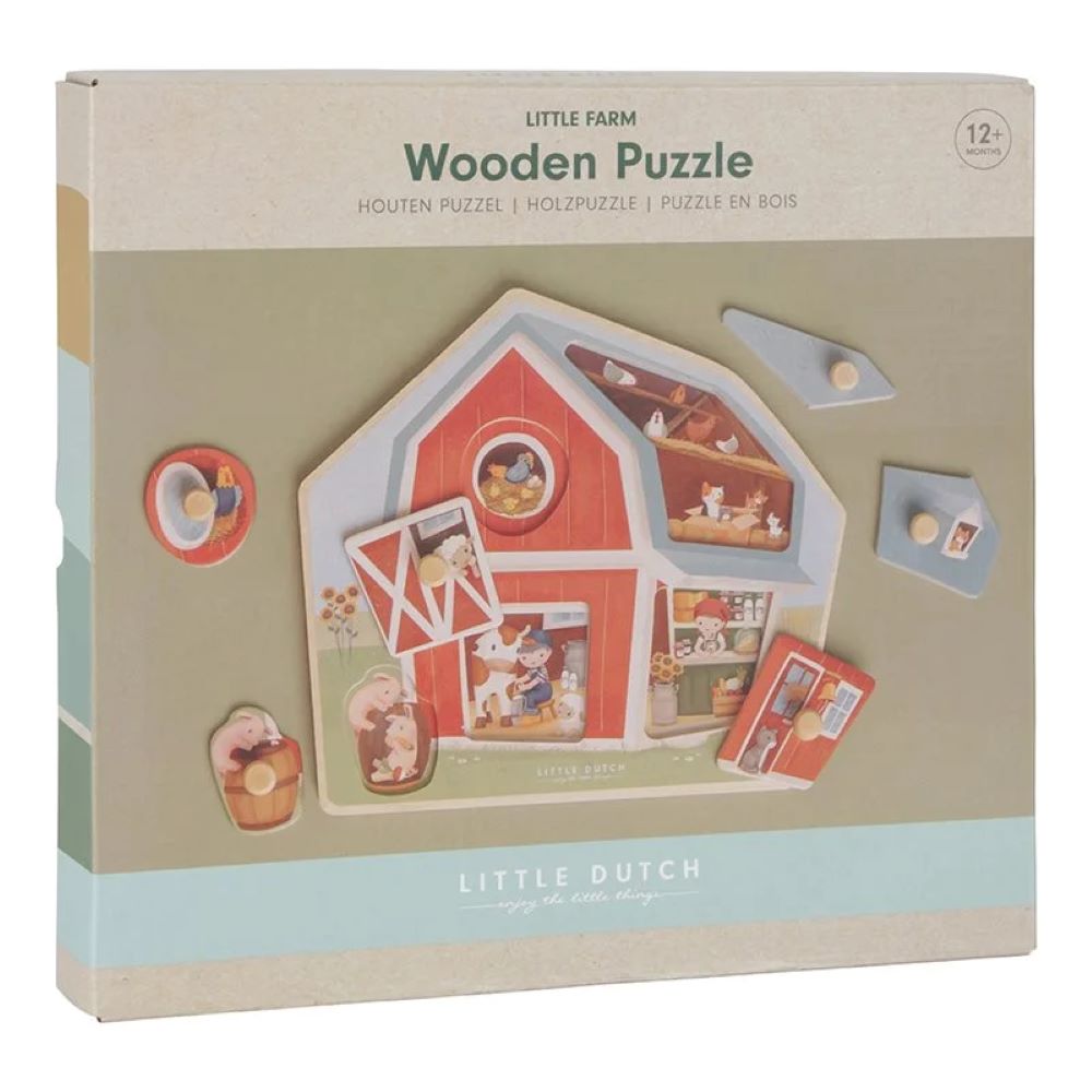 Puzzle de Madeira Little Farm FSC - Little Dutch