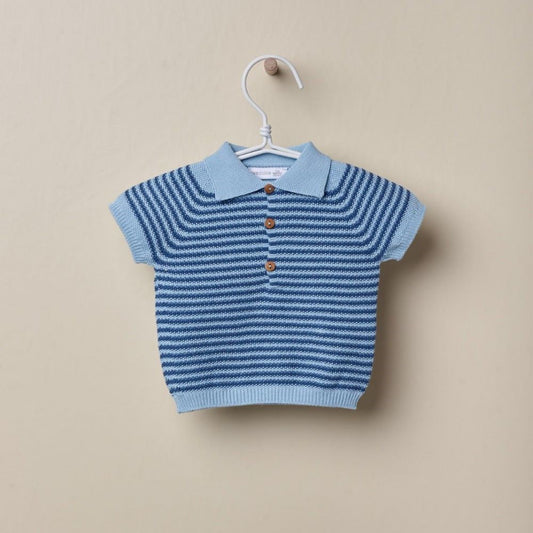 Camisola polo tricotada em algodão | BABY LION - Wedoble