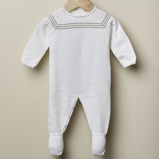 Babygrow tricotado em algodão orgânico | BONJOUR CHER BÉBÉ - Wedoble