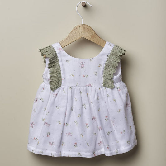 Vestido estampado floral com detalhe tricotado | HELLO LITTLE MOTHER LOVE - Wedoble