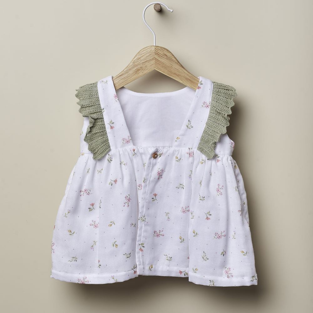 Vestido estampado floral com detalhe tricotado | HELLO LITTLE MOTHER LOVE - Wedoble