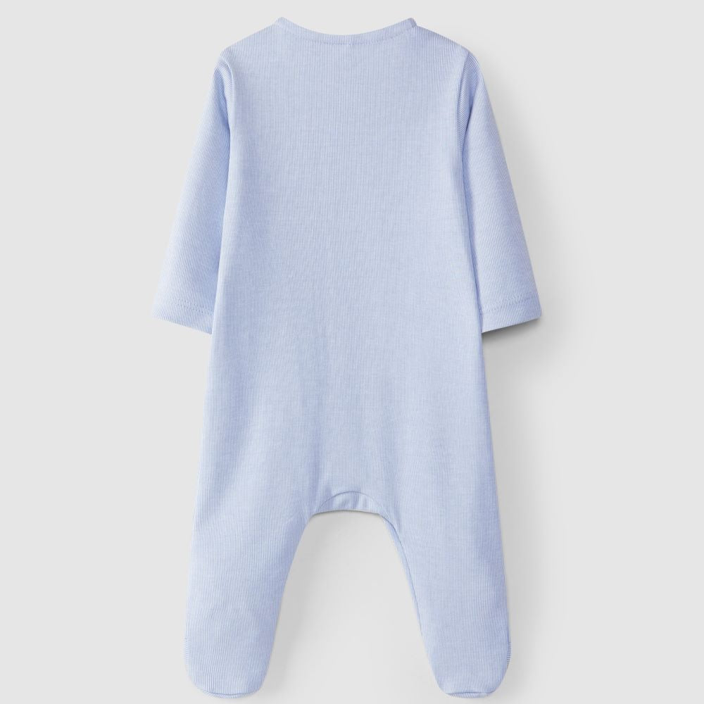 Babygrow sem gola risca fina - Laranjinha