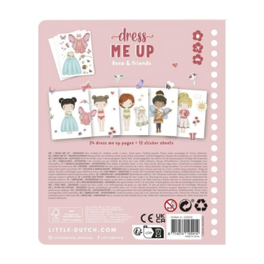 Livro "DRESS ME UP" Rosa & Friends - Little Dutch