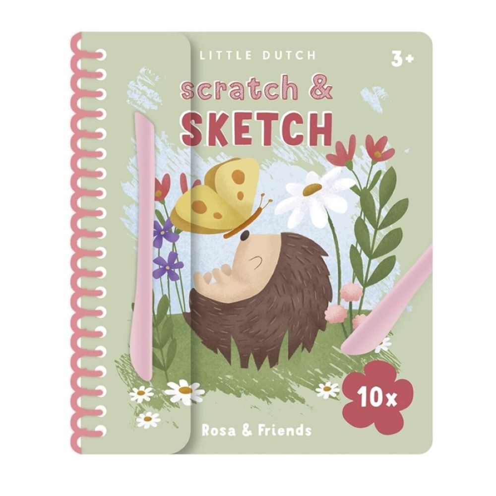 Livro "SCRATCH BOOK" Rosa & Friends - Little Dutch