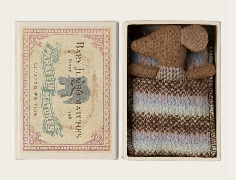 Sleepy Wakey Baby Mouse In Matchbox Rosa - Maileg